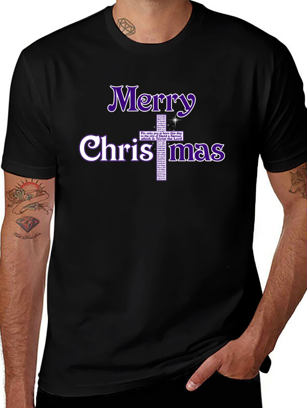 Religious Merry Christmas T-Shirt - Christian Holiday Tee