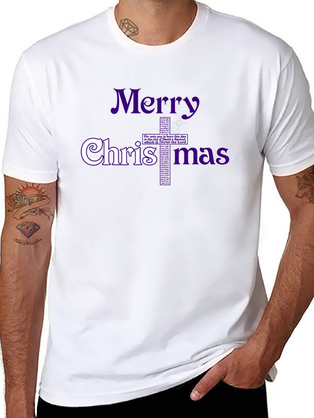 Religious Merry Christmas T-Shirt - Christian Holiday Tee
