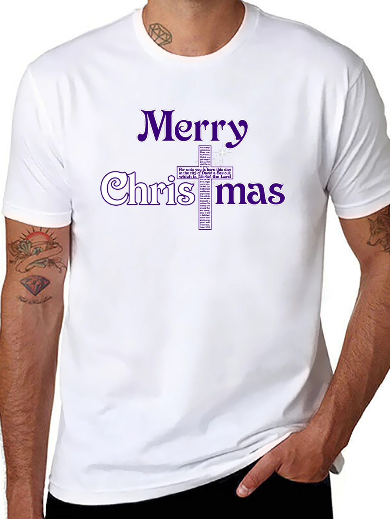 Religious Merry Christmas T-Shirt - Christian Holiday Tee