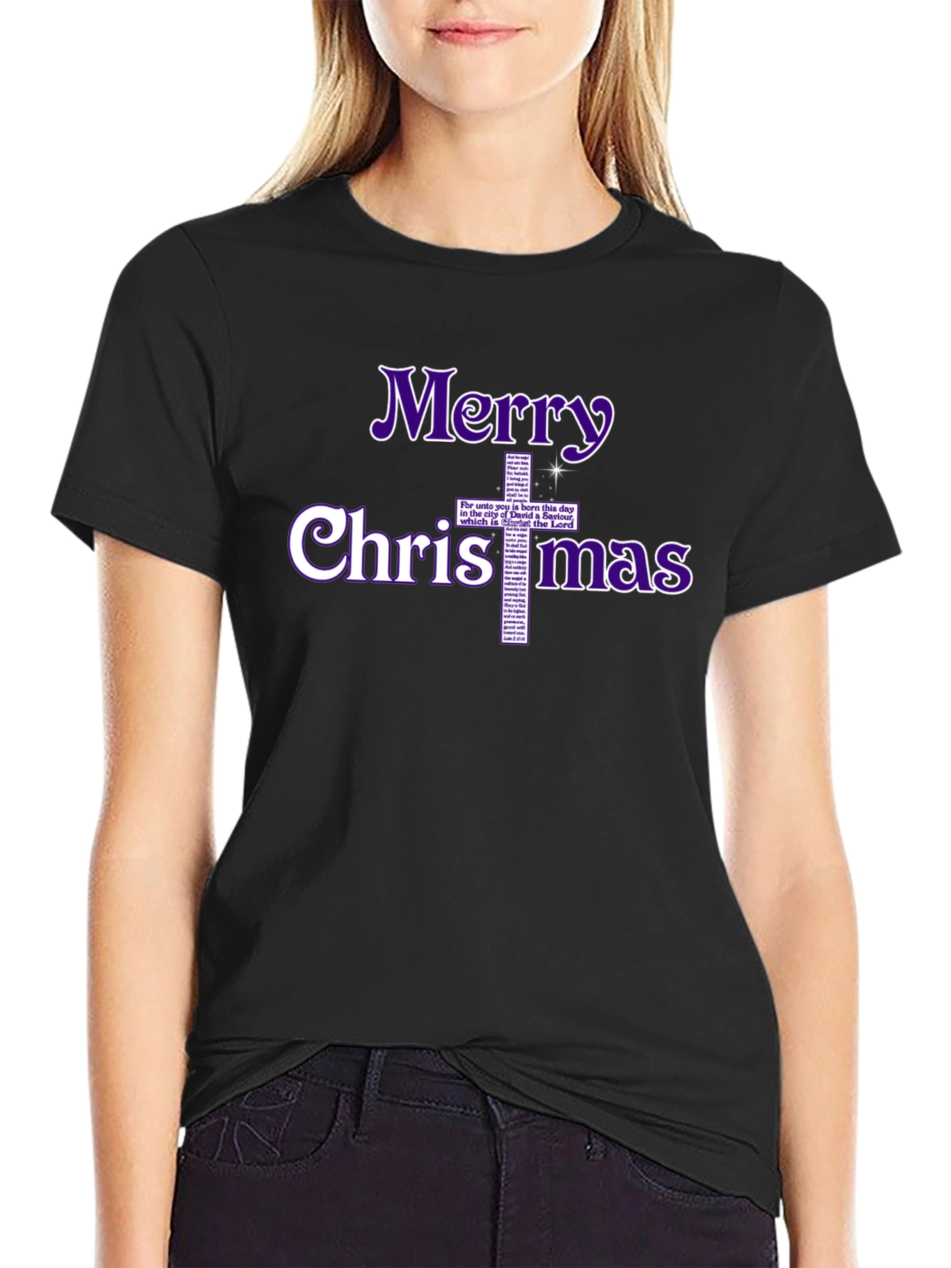 Religious Merry Christmas T-Shirt - Christian Holiday Tee