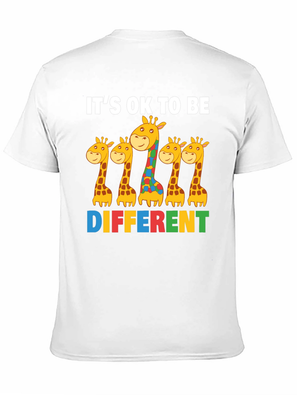 Its Ok to Be Different Giraffe Autism Awareness T-Shirt