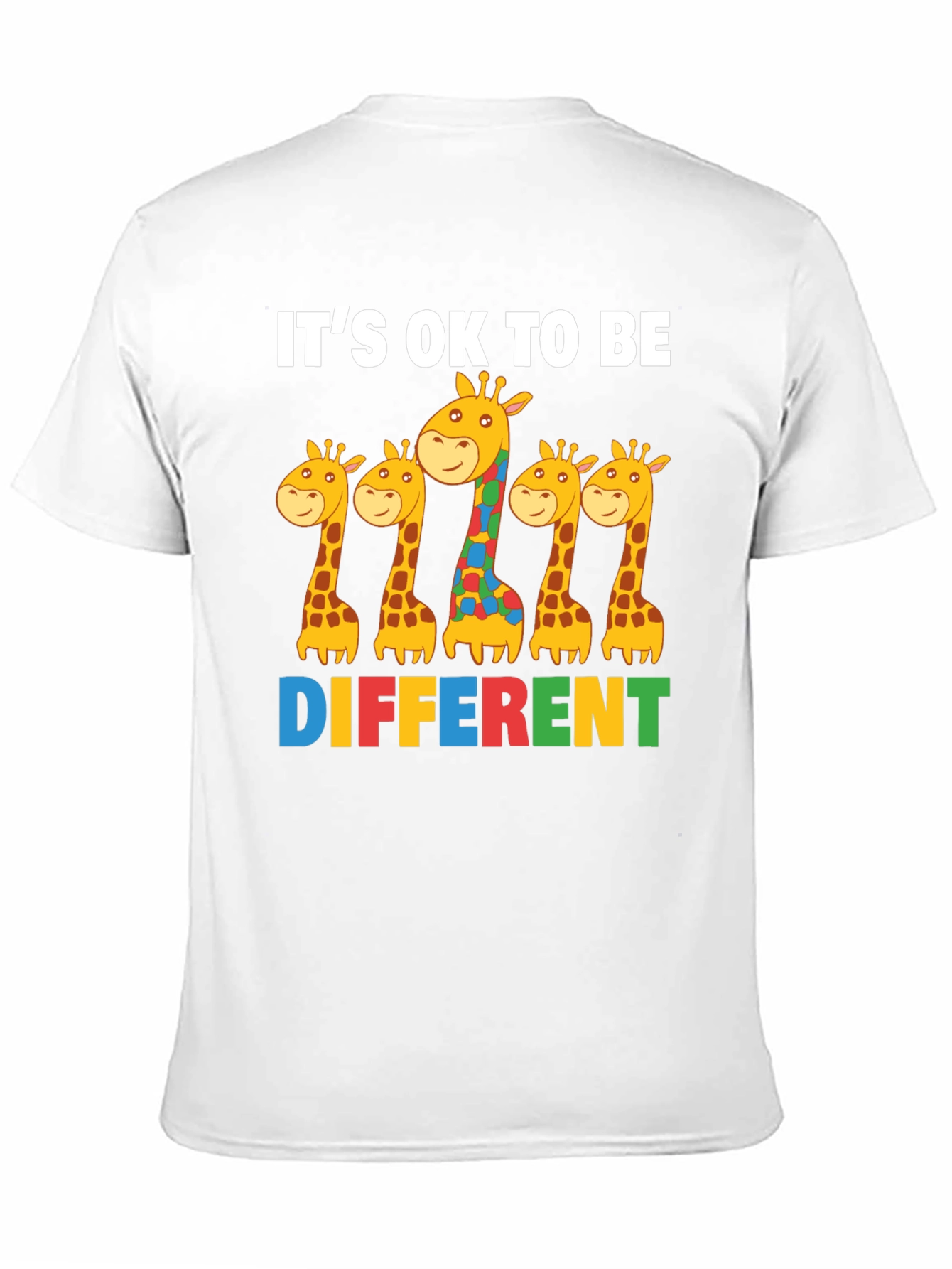 Its Ok to Be Different Giraffe Autism Awareness T-Shirt