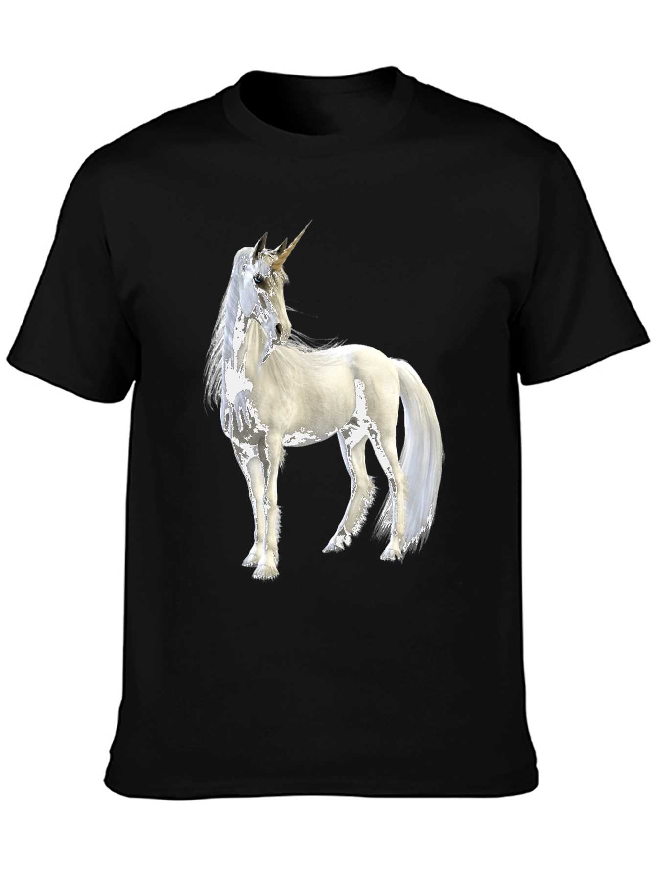 Unicorn Graphic Tee - Black Cotton Comfort