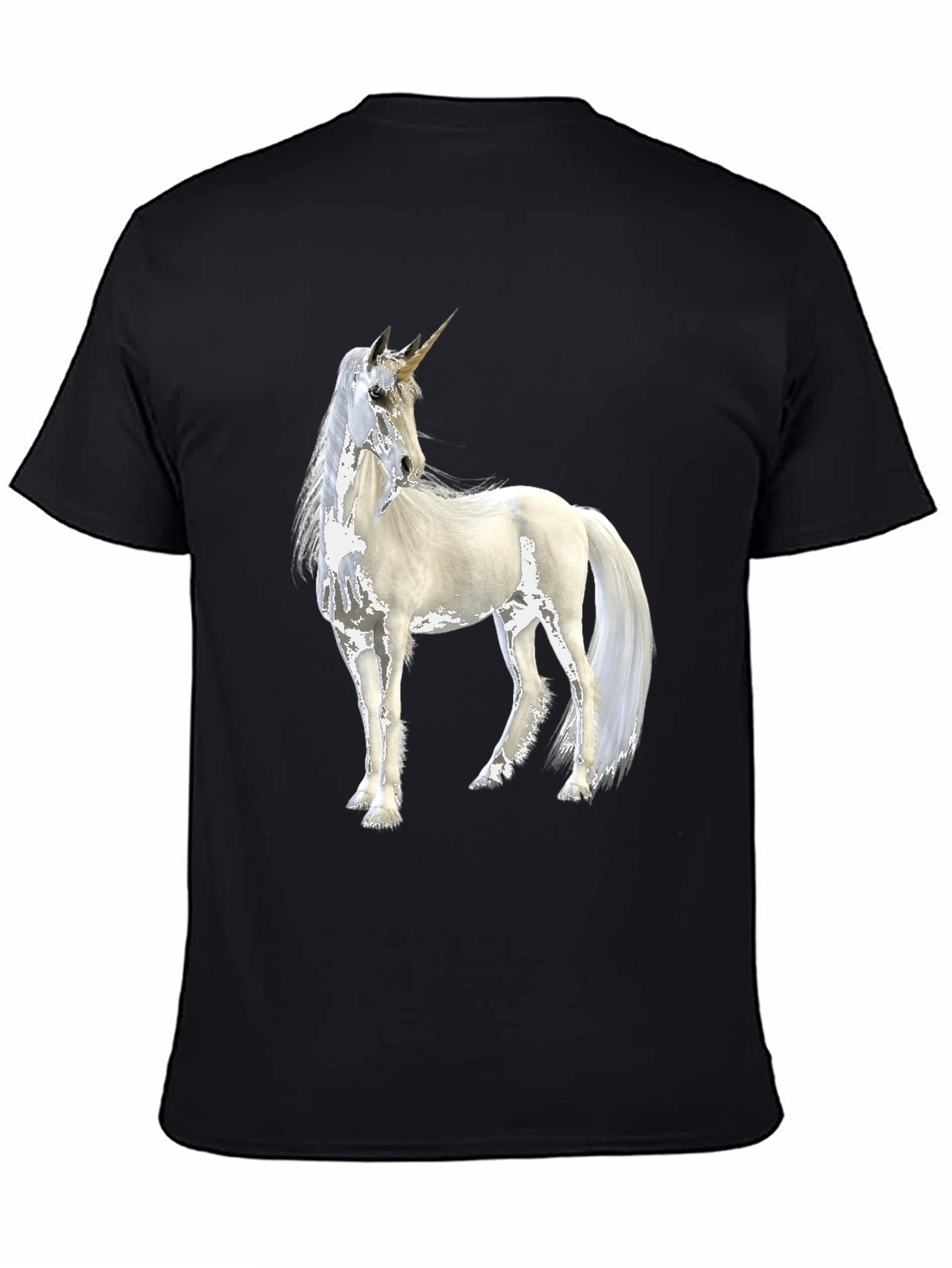 Unicorn Graphic Tee - Black Cotton Comfort