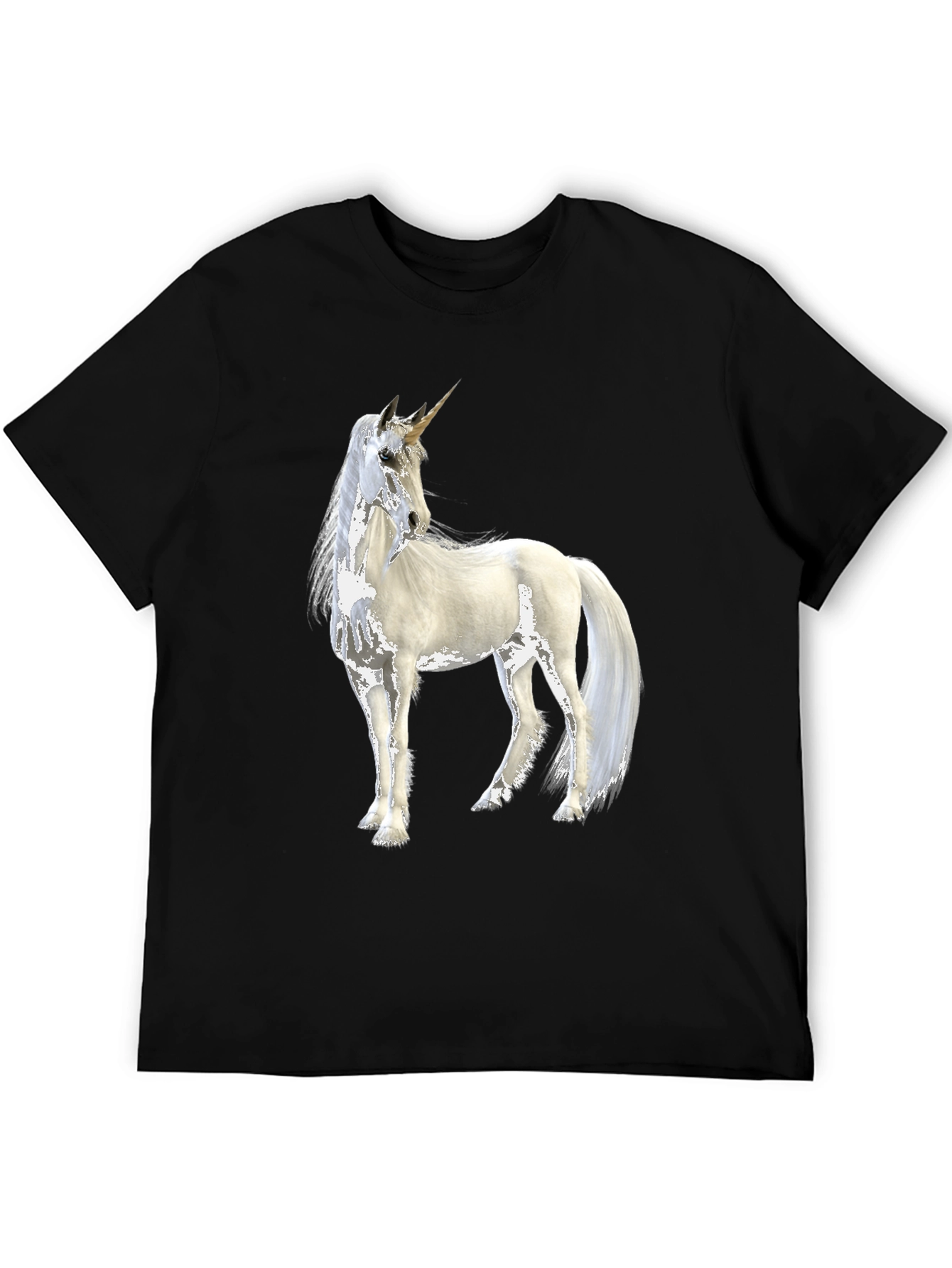 Unicorn Graphic Tee - Black Cotton Comfort