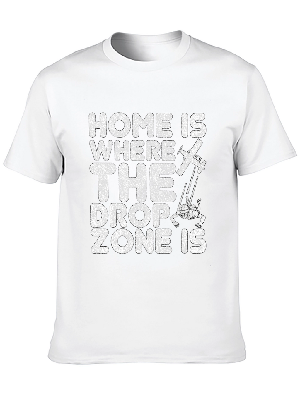 Skydiving Drop Zone Black T-Shirt
