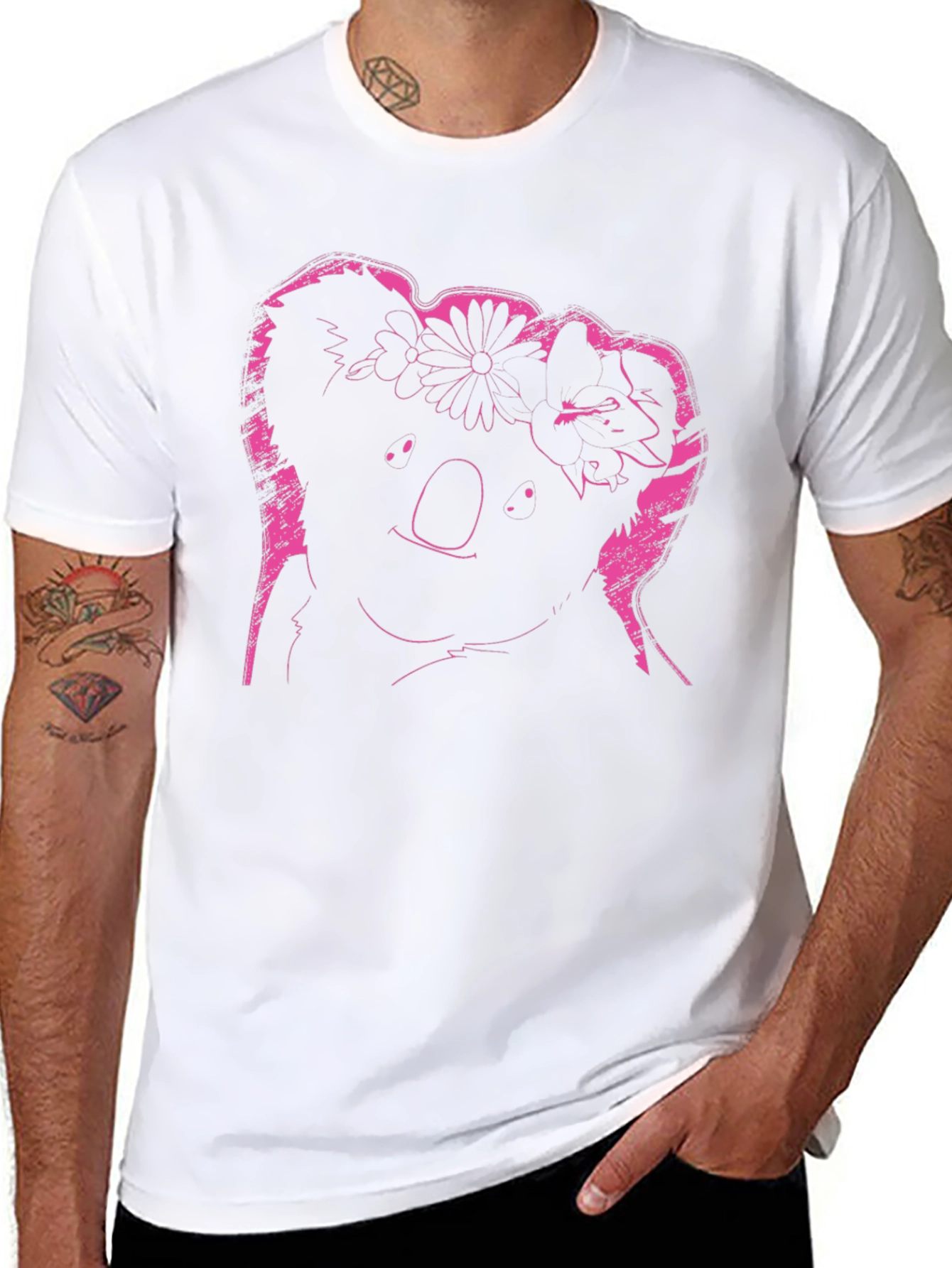Koala Flower Crown Graphic Tee - Unique Design