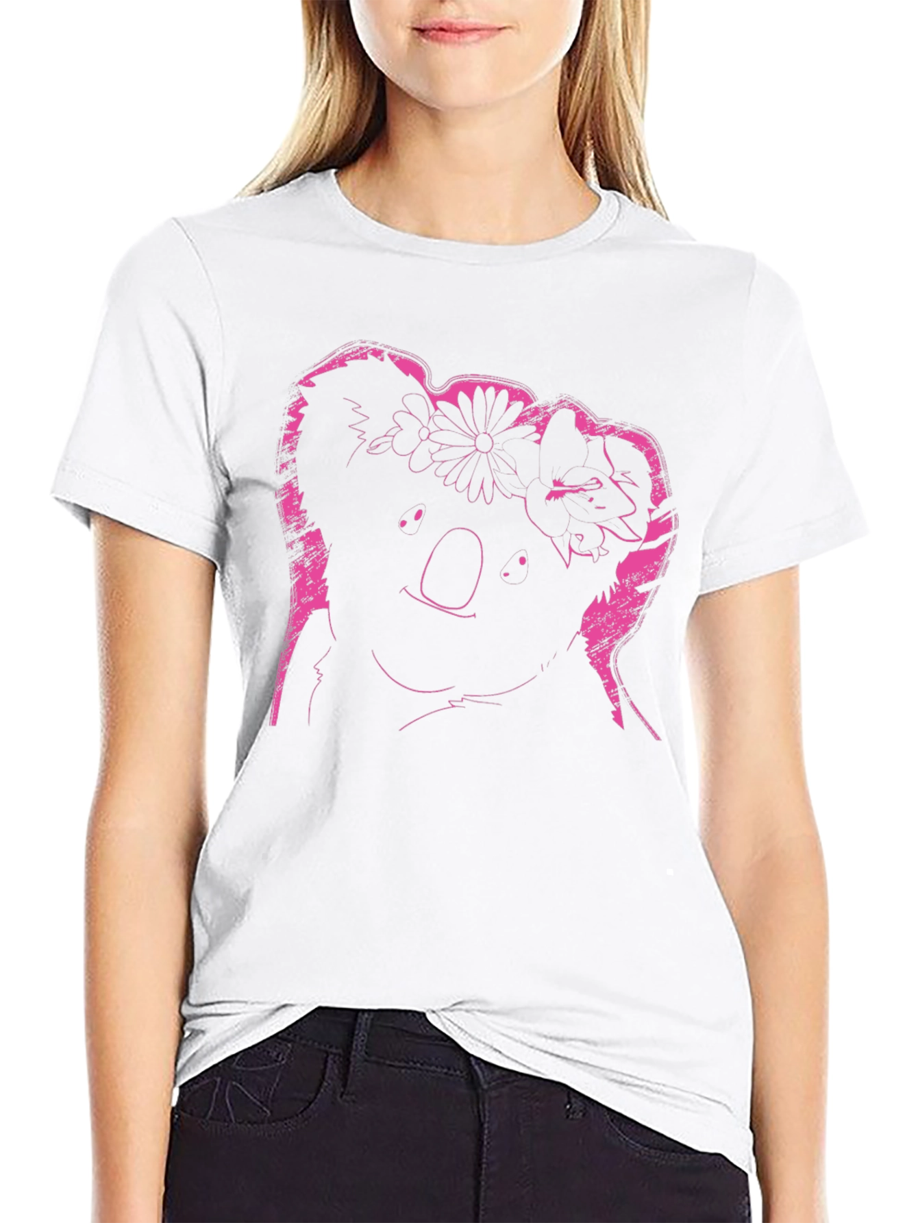 Koala Flower Crown Graphic Tee - Unique Design