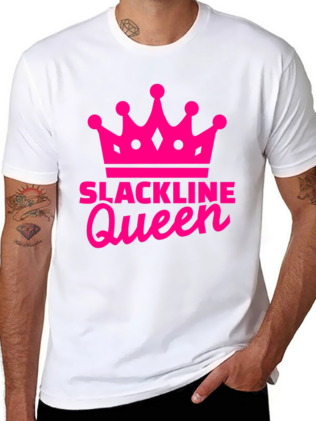 Slackline Queen T-Shirt - Pink Crown