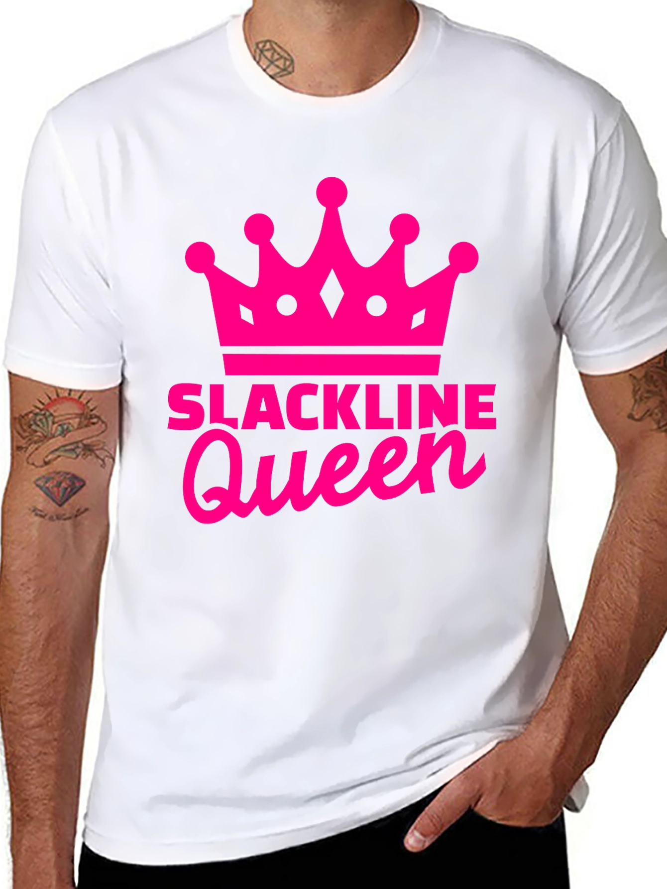 Slackline Queen T-Shirt - Pink Crown