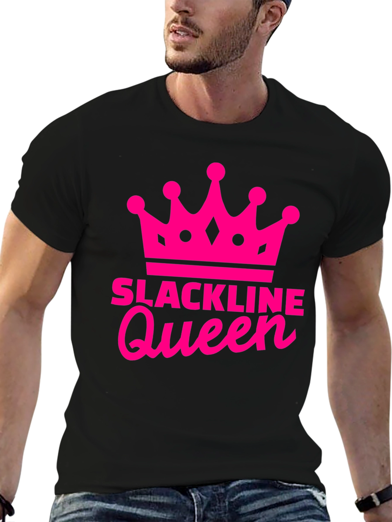 Slackline Queen T-Shirt - Pink Crown