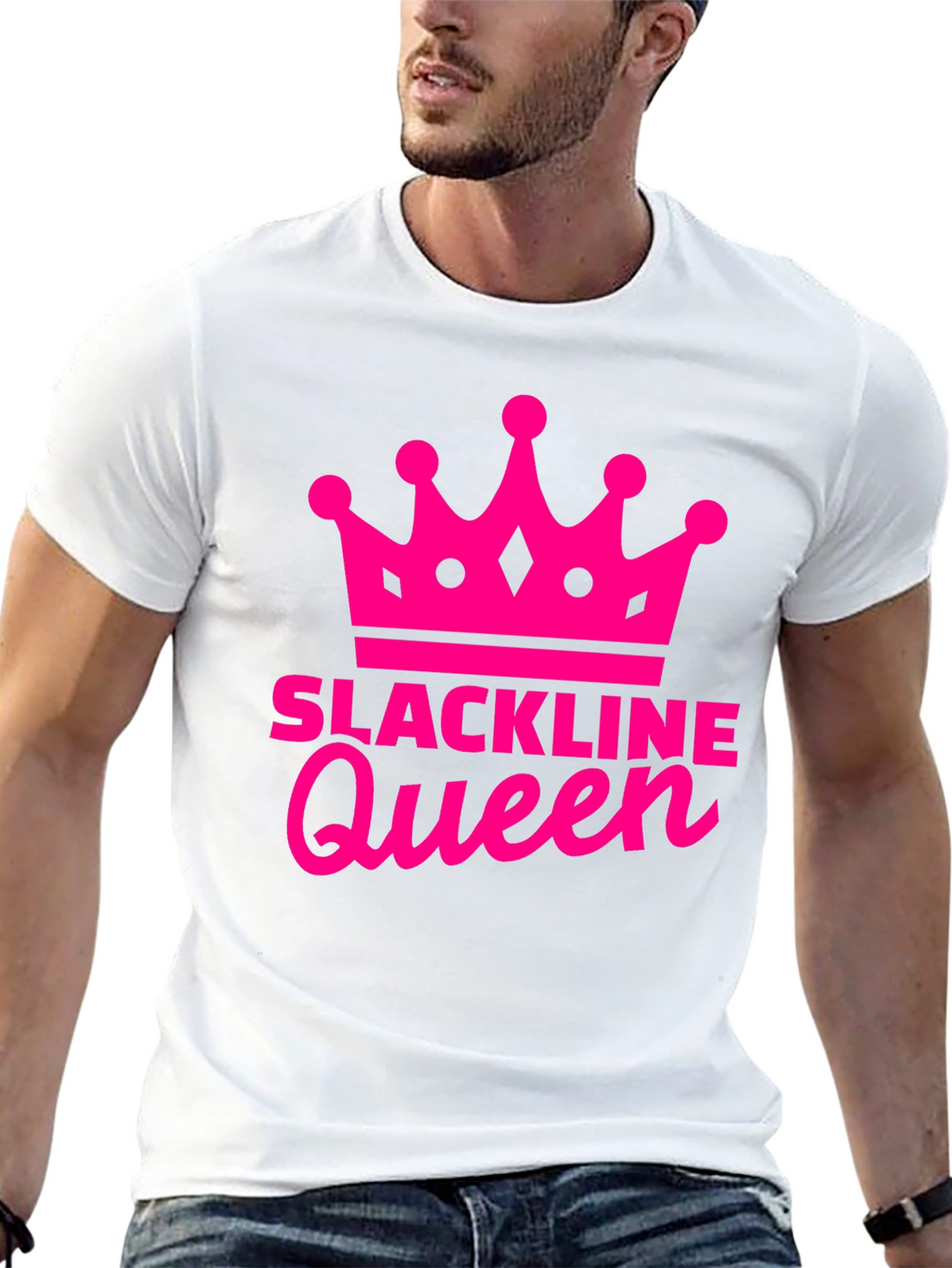 Slackline Queen T-Shirt - Pink Crown