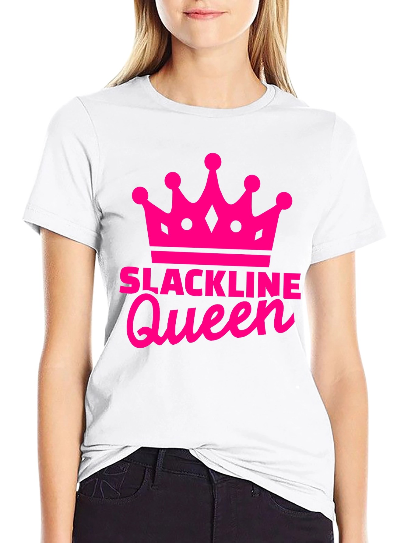 Slackline Queen T-Shirt - Pink Crown