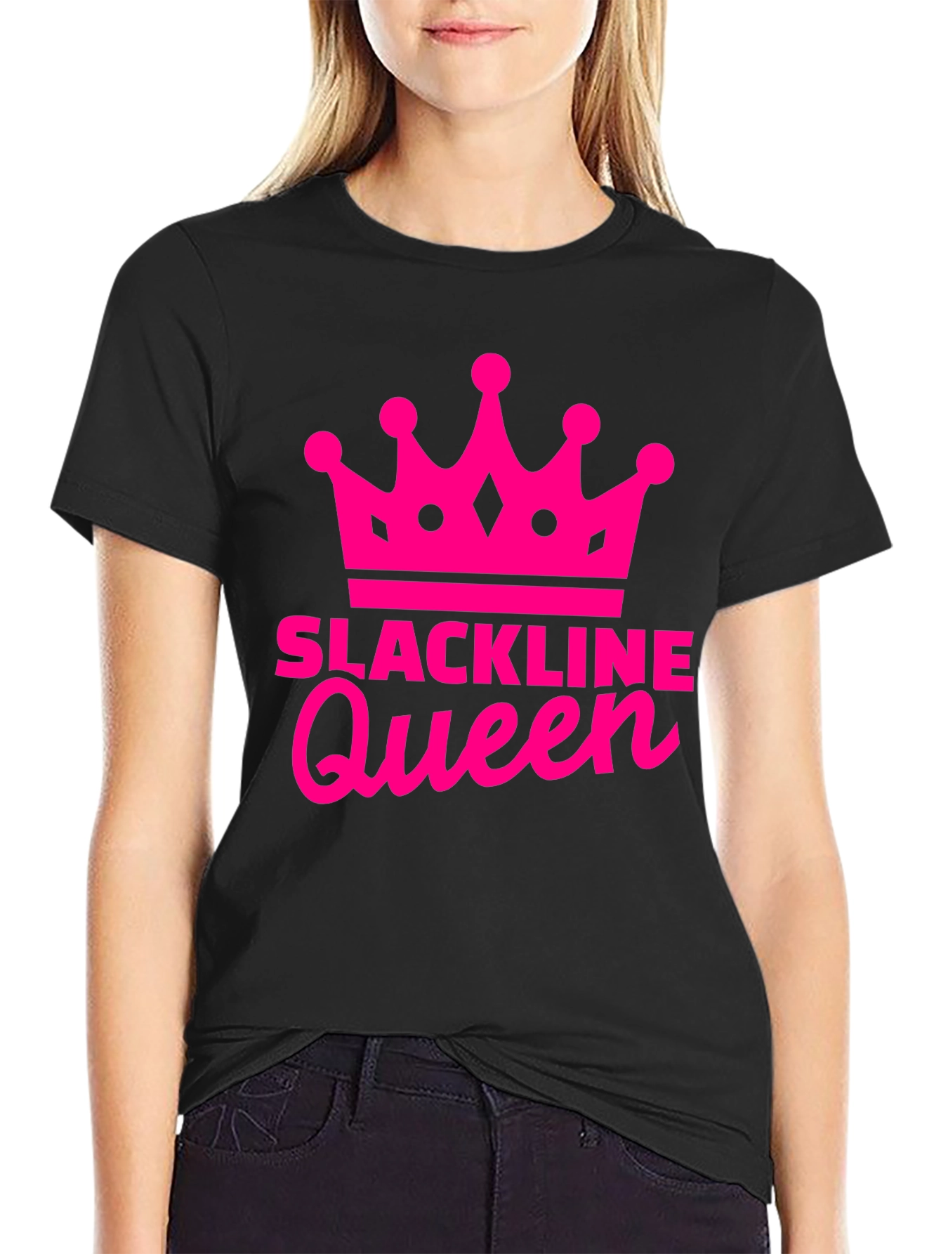 Slackline Queen T-Shirt - Pink Crown