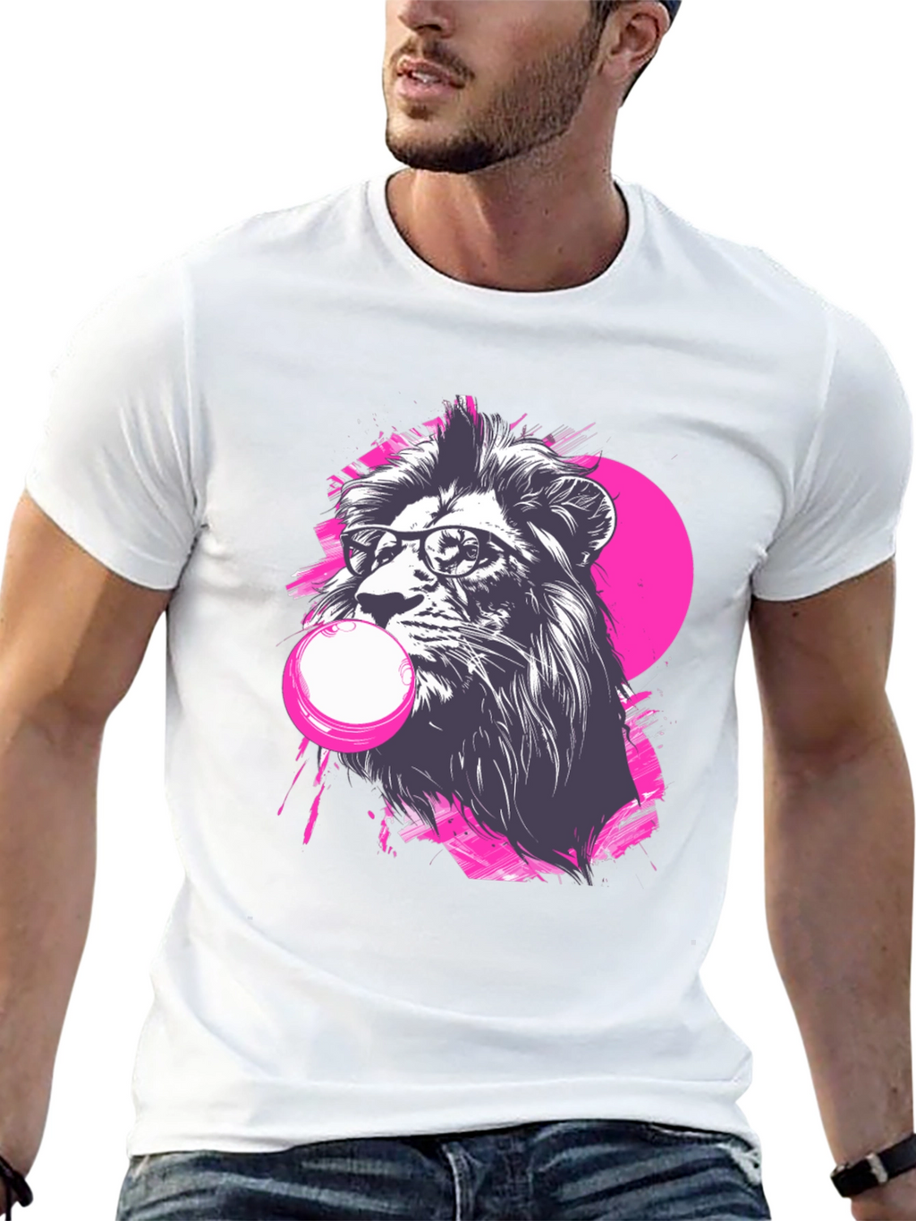 Cool Lion Bubblegum Graphic Tee