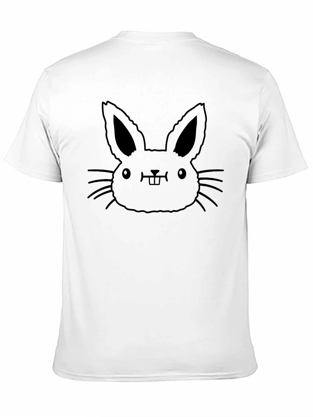 Black Bunny Graphic T-Shirt - Casual & Cute