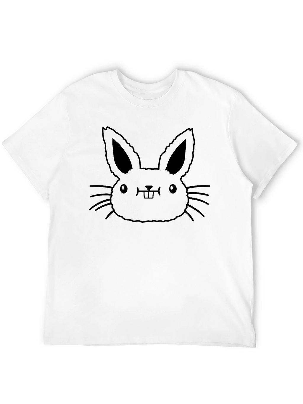 Black Bunny Graphic T-Shirt - Casual & Cute
