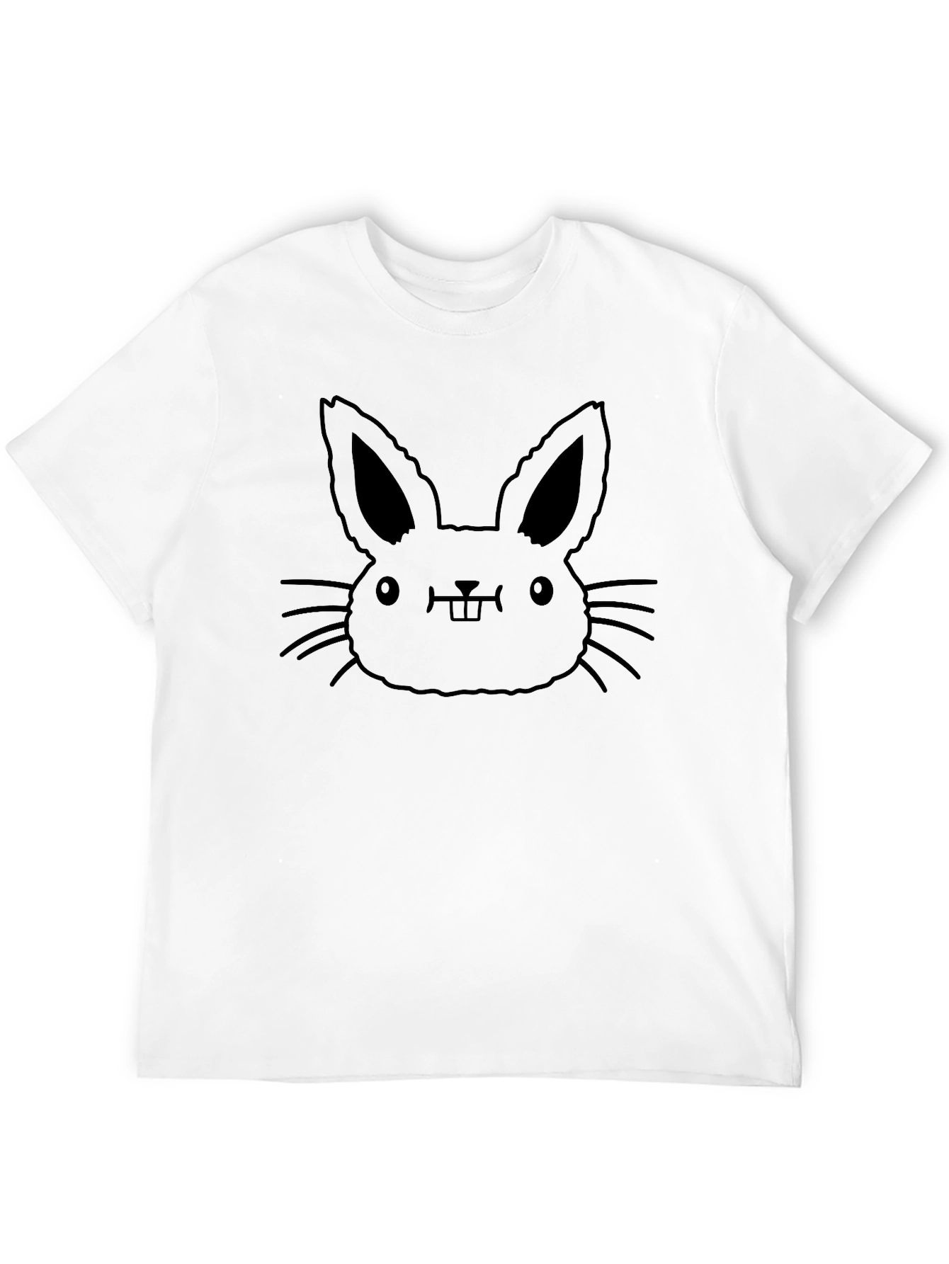 Black Bunny Graphic T-Shirt - Casual & Cute