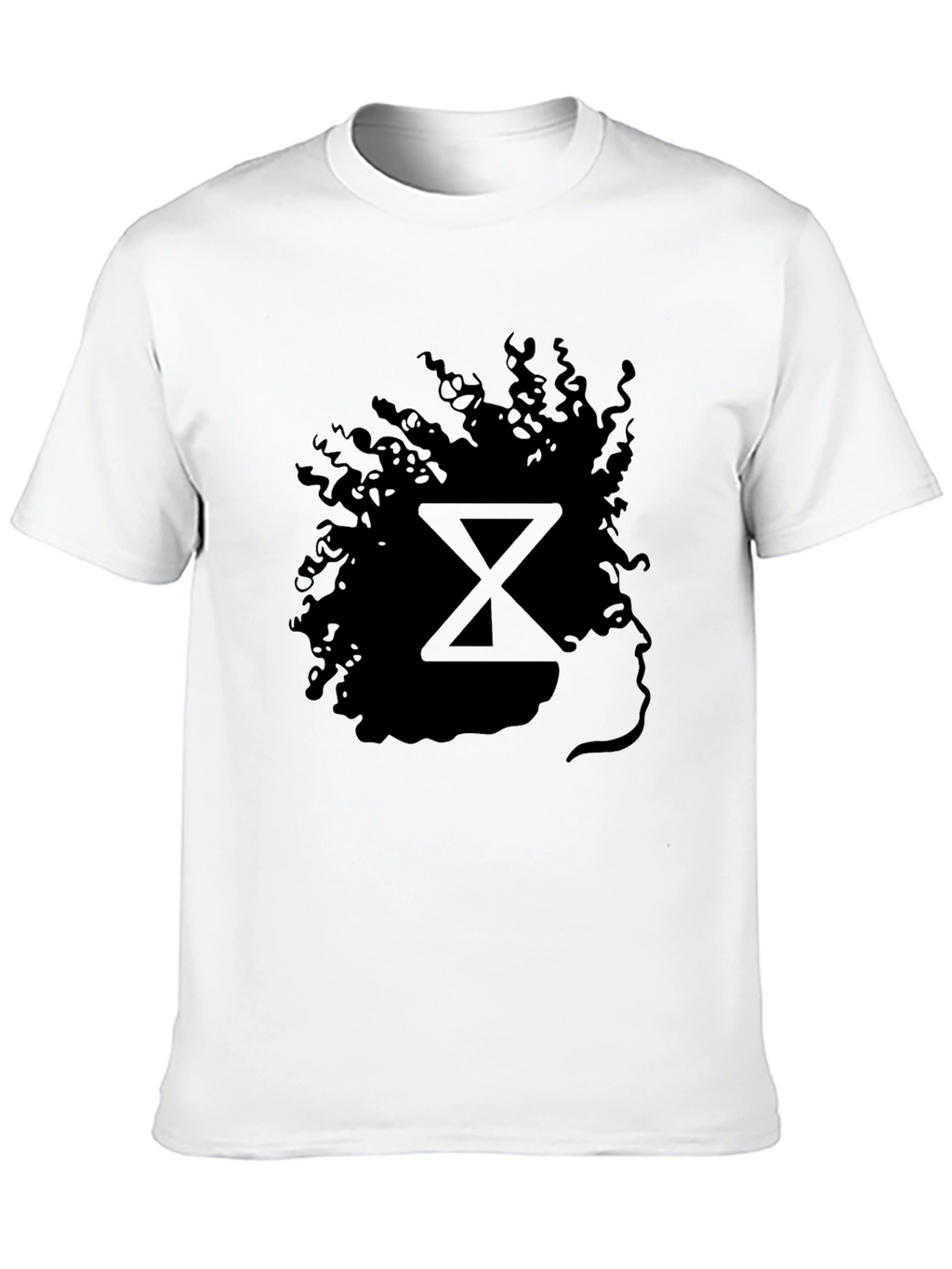 Silhouette Afro T-Shirt - Stylish Black Graphic Tee