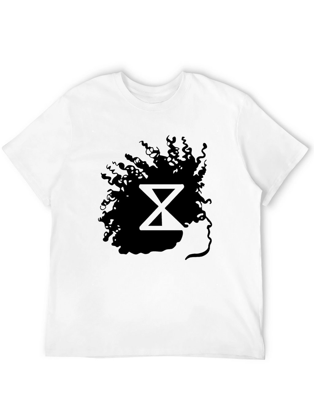 Silhouette Afro T-Shirt - Stylish Black Graphic Tee