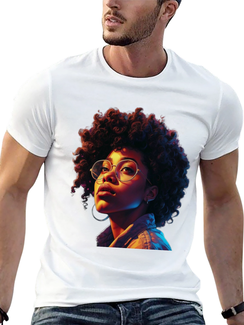 Afro Woman Graphic Tee - Stylish Casual Wear