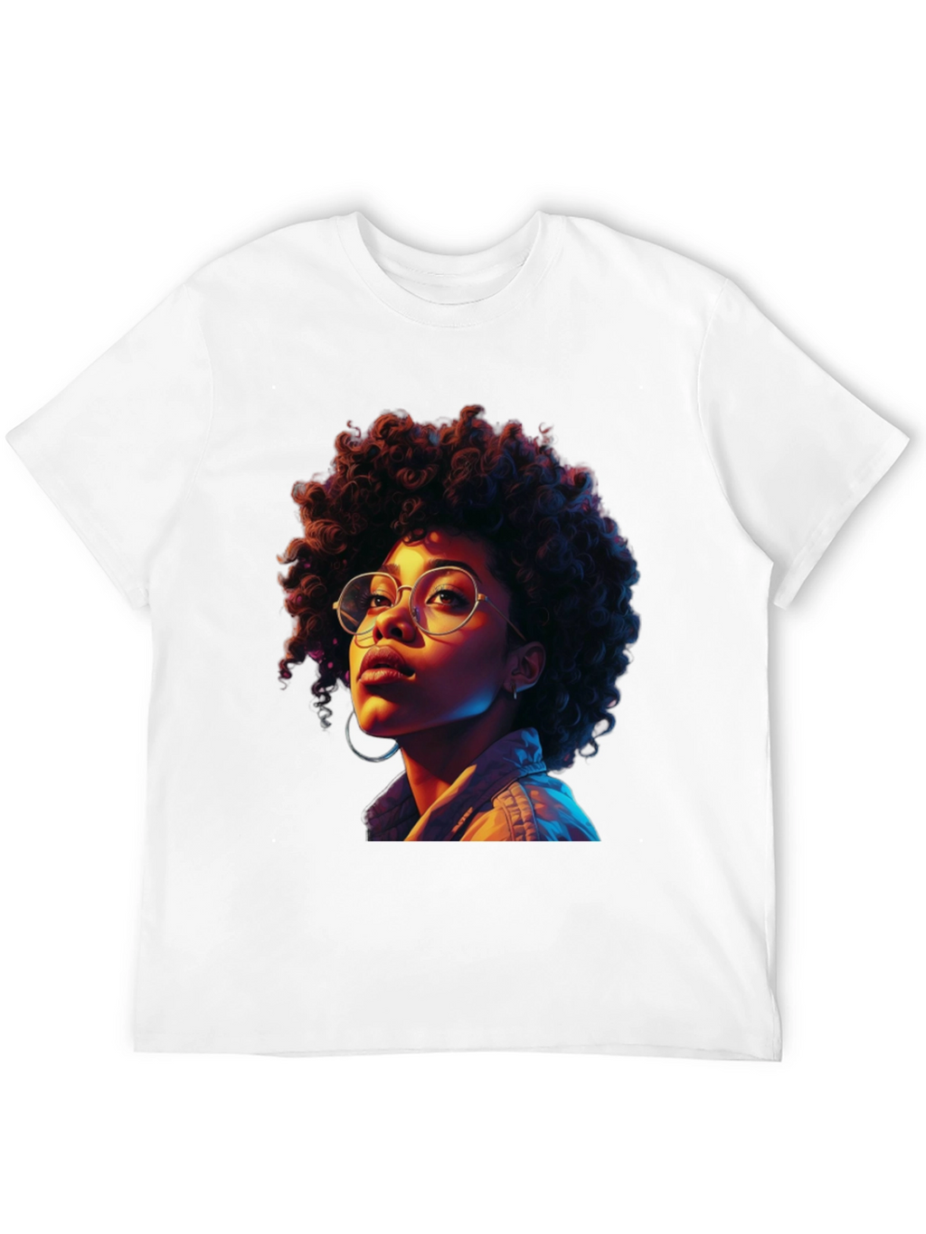 Afro Woman Graphic Tee - Stylish Casual Wear