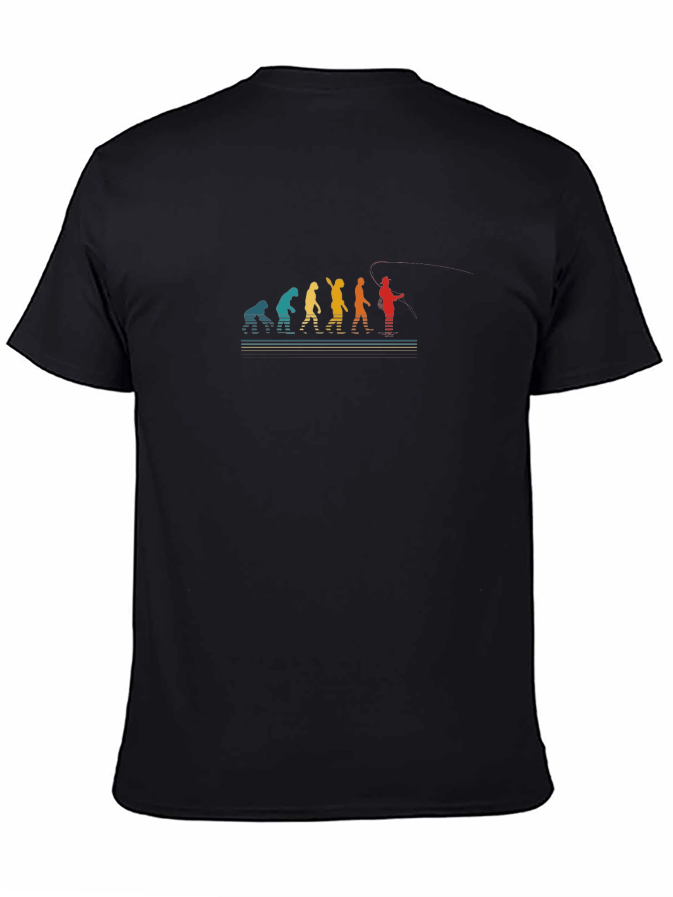 Evolution of Fishing T-Shirt - Black