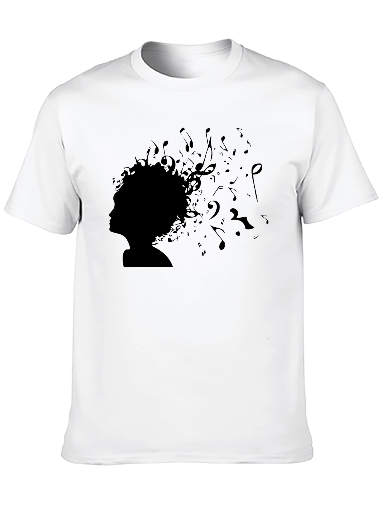 Music Mind Tee - Artistic Afro Silhouette T-Shirt