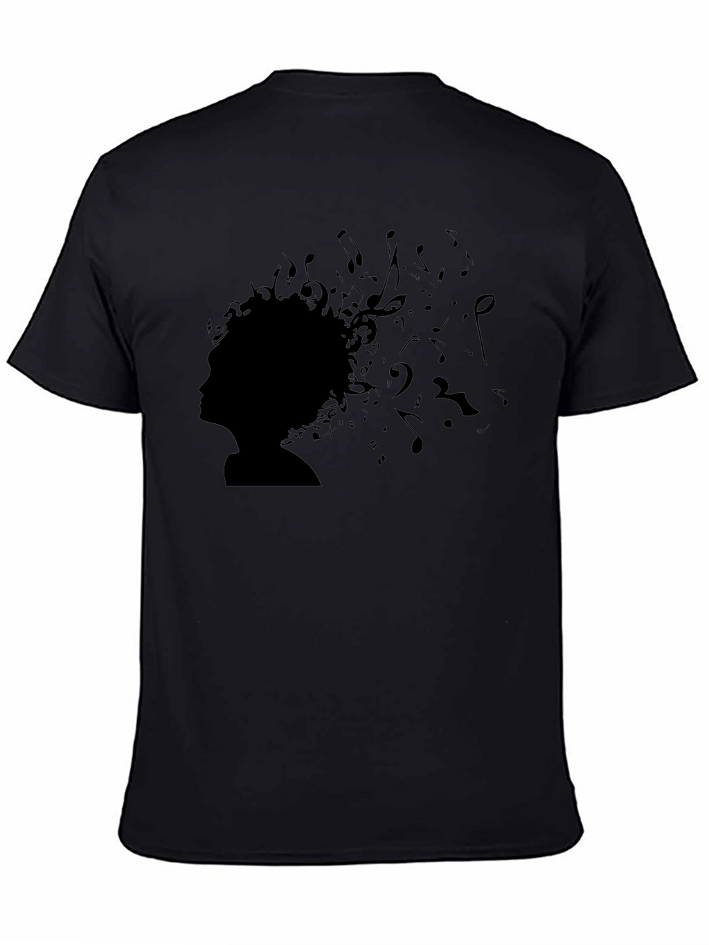 Music Mind Tee - Artistic Afro Silhouette T-Shirt