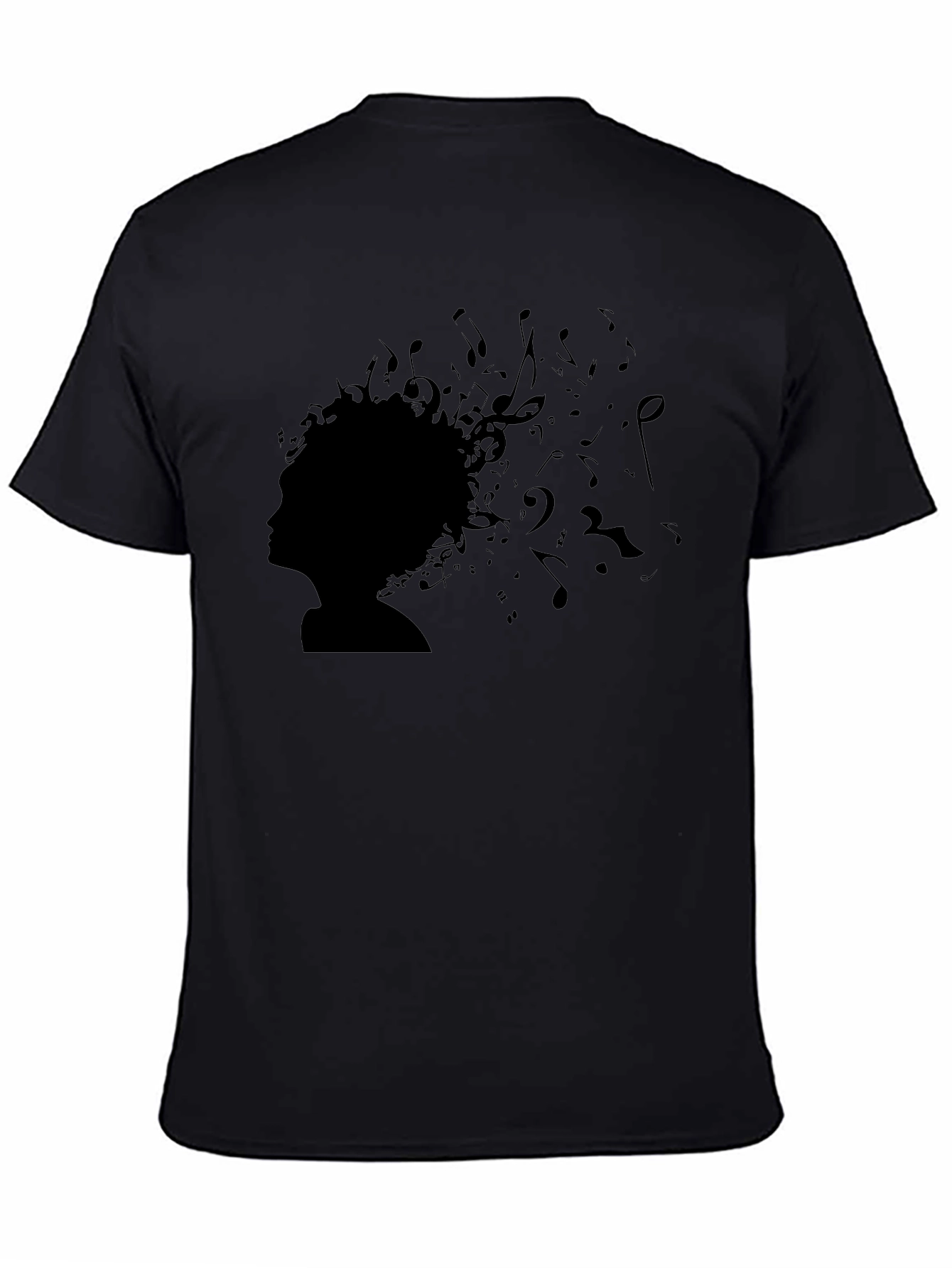 Music Mind Tee - Artistic Afro Silhouette T-Shirt