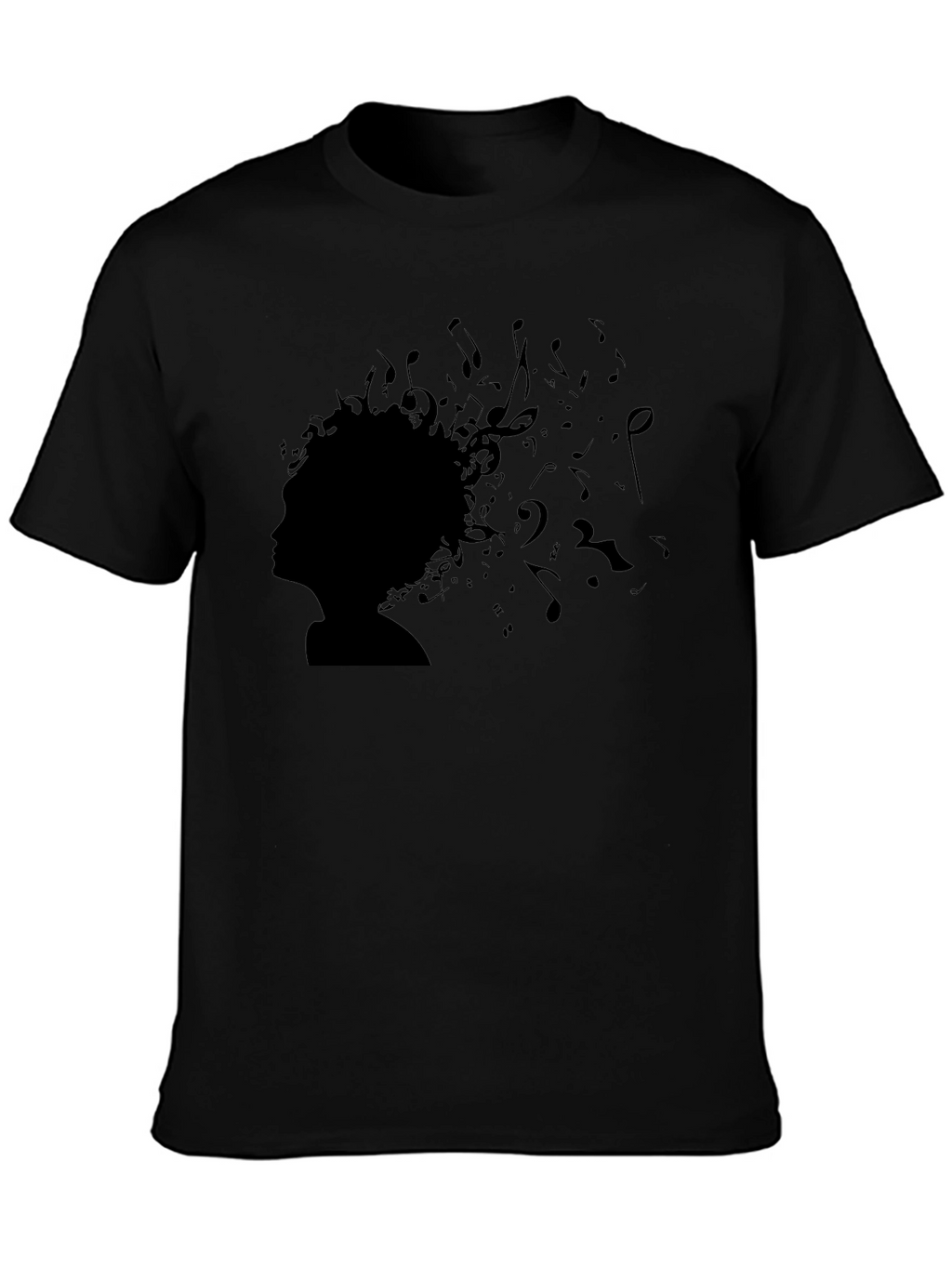 Music Mind Tee - Artistic Afro Silhouette T-Shirt