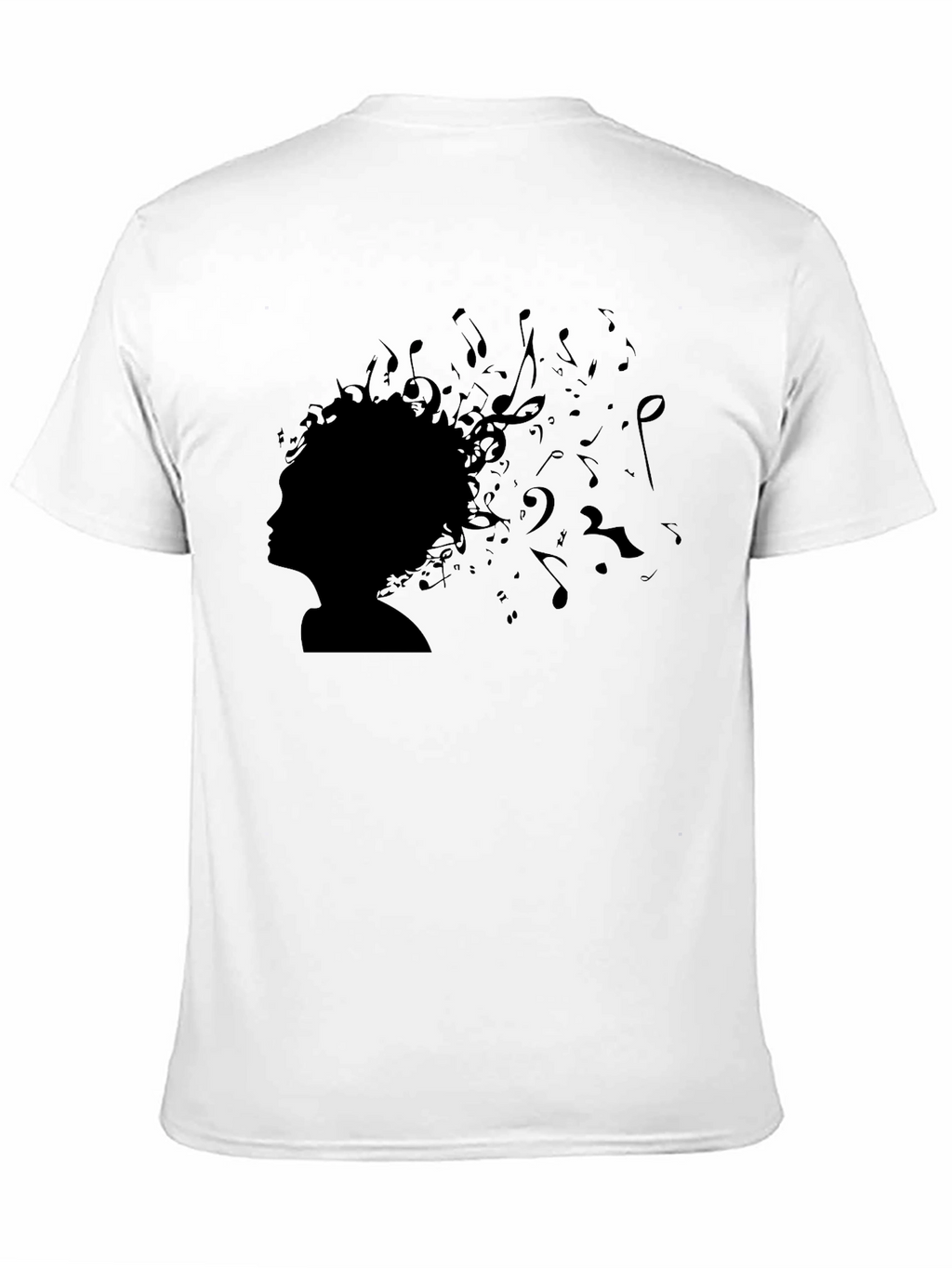 Music Mind Tee - Artistic Afro Silhouette T-Shirt