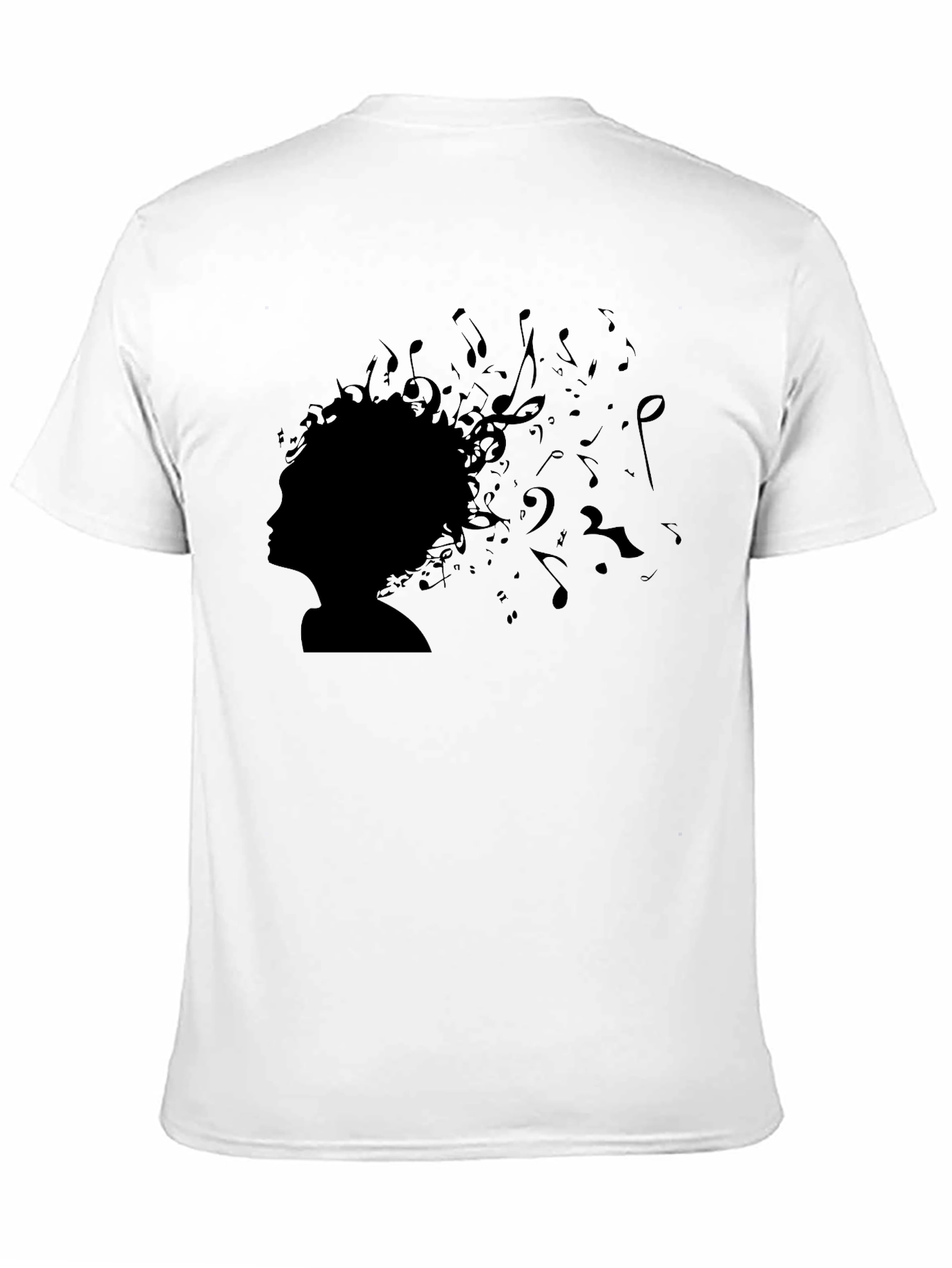 Music Mind Tee - Artistic Afro Silhouette T-Shirt