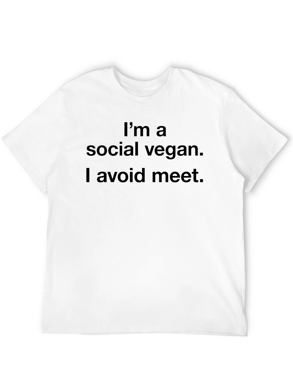 Social Vegan T-Shirt - Avoid Meet Funny Tee