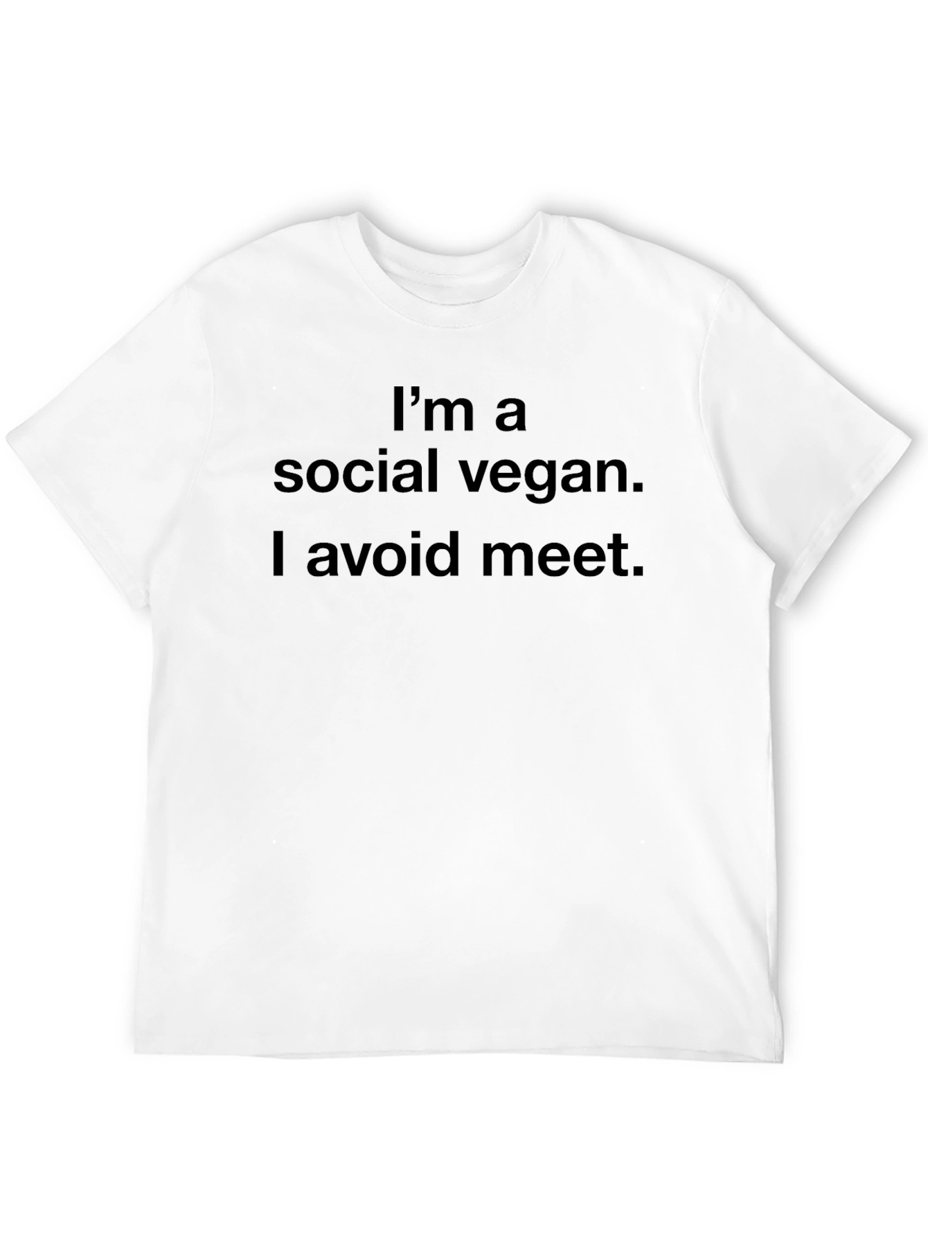 Social Vegan T-Shirt - Avoid Meet Funny Tee
