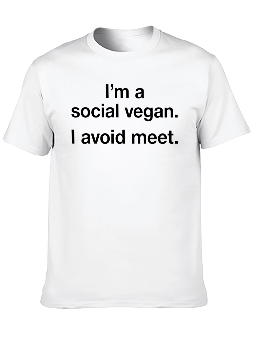 Social Vegan T-Shirt - Avoid Meet Funny Tee