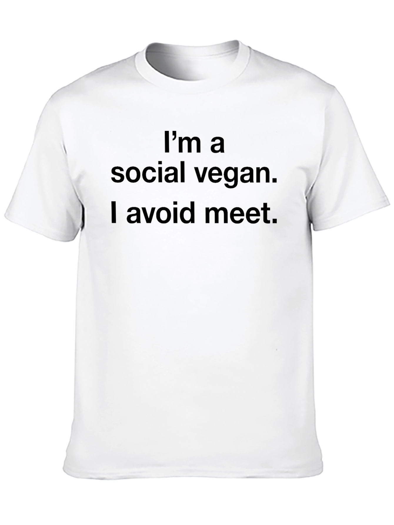 Social Vegan T-Shirt - Avoid Meet Funny Tee