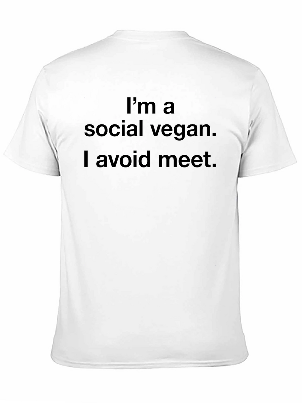 Social Vegan T-Shirt - Avoid Meet Funny Tee