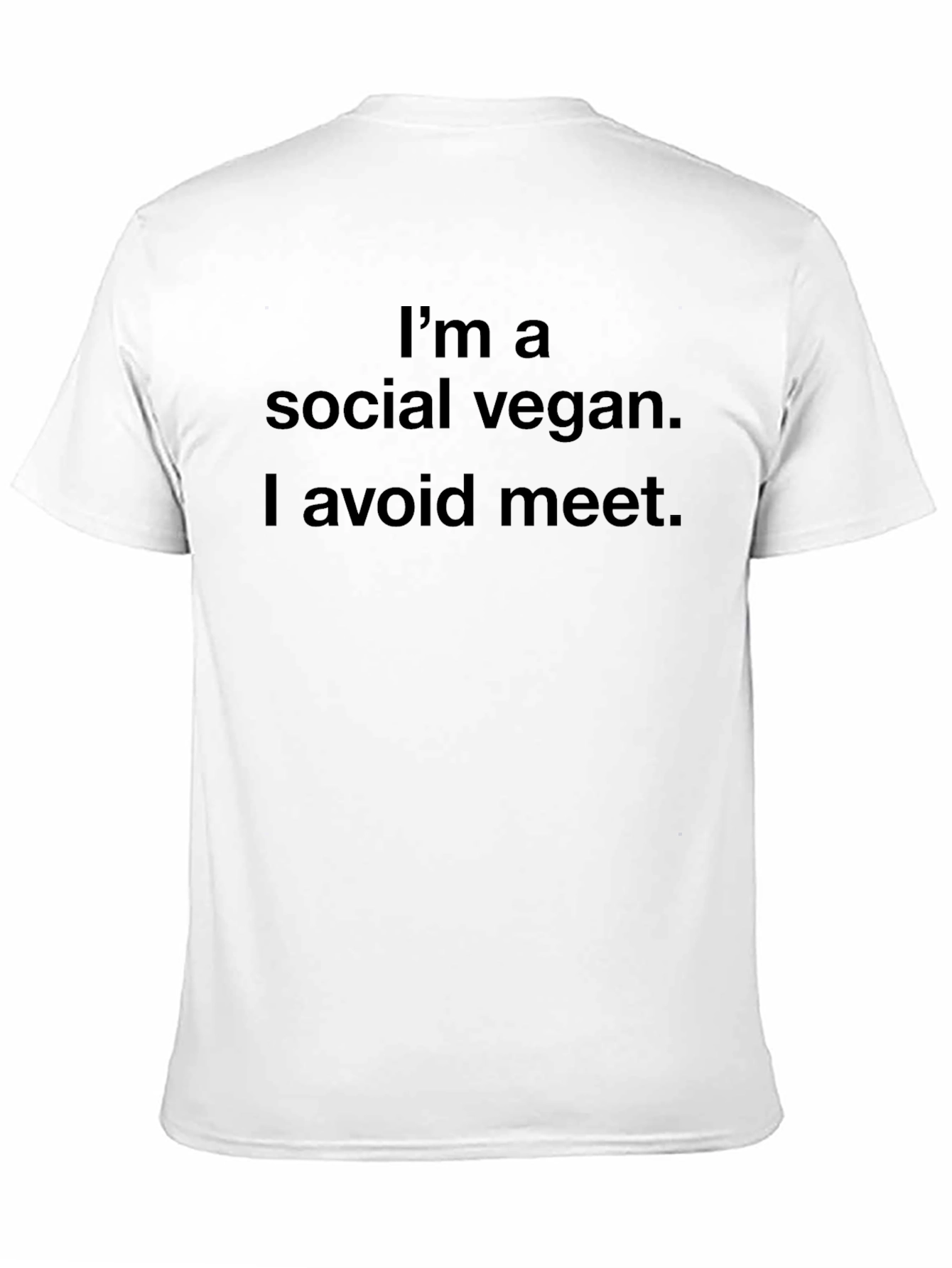 Social Vegan T-Shirt - Avoid Meet Funny Tee