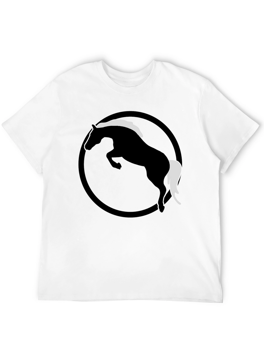 Black Horse Graphic T-Shirt - Stylish Animal Design