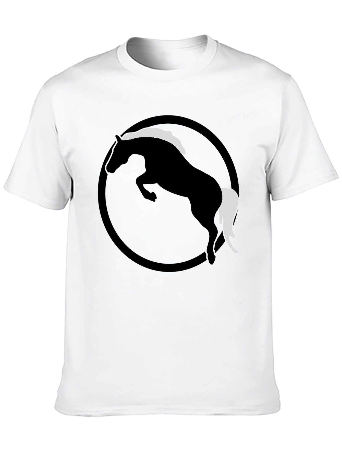 Black Horse Graphic T-Shirt - Stylish Animal Design