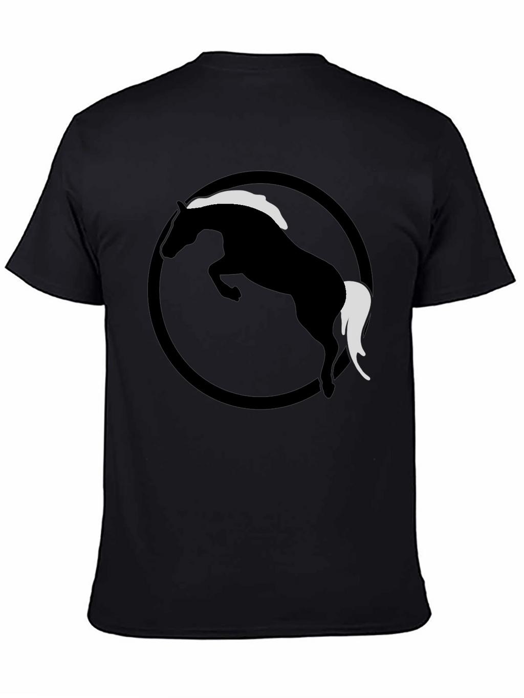 Black Horse Graphic T-Shirt - Stylish Animal Design