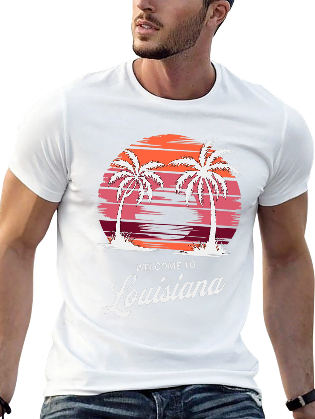 Welcome to Louisiana Palm Tree T-Shirt