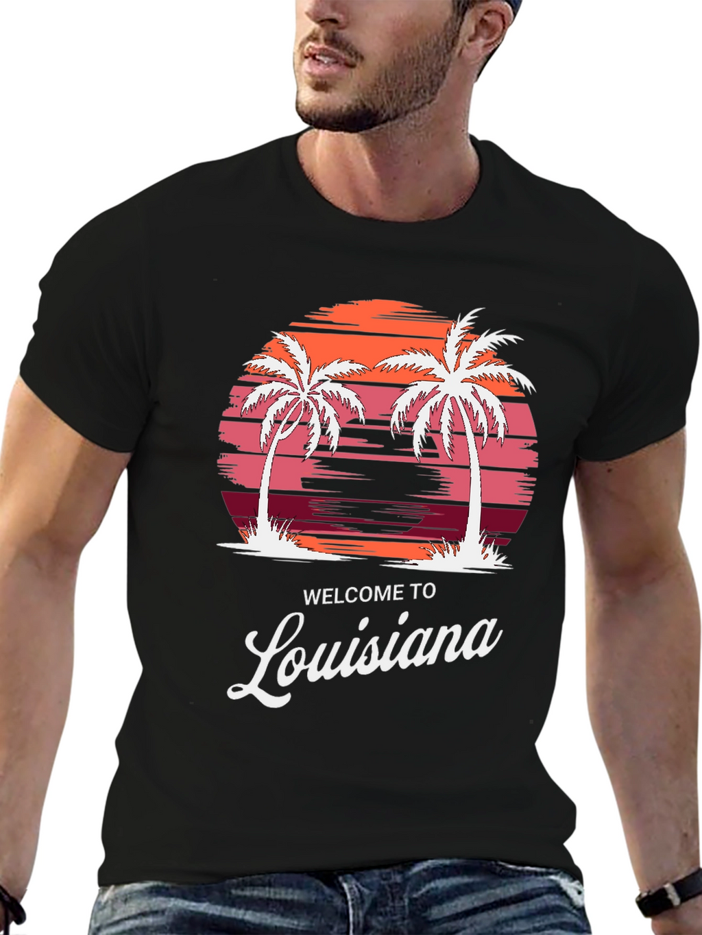 Welcome to Louisiana Palm Tree T-Shirt