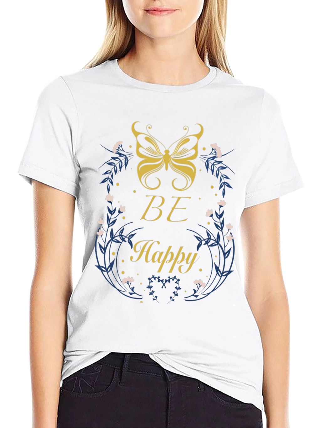 Be Happy Butterfly T-Shirt