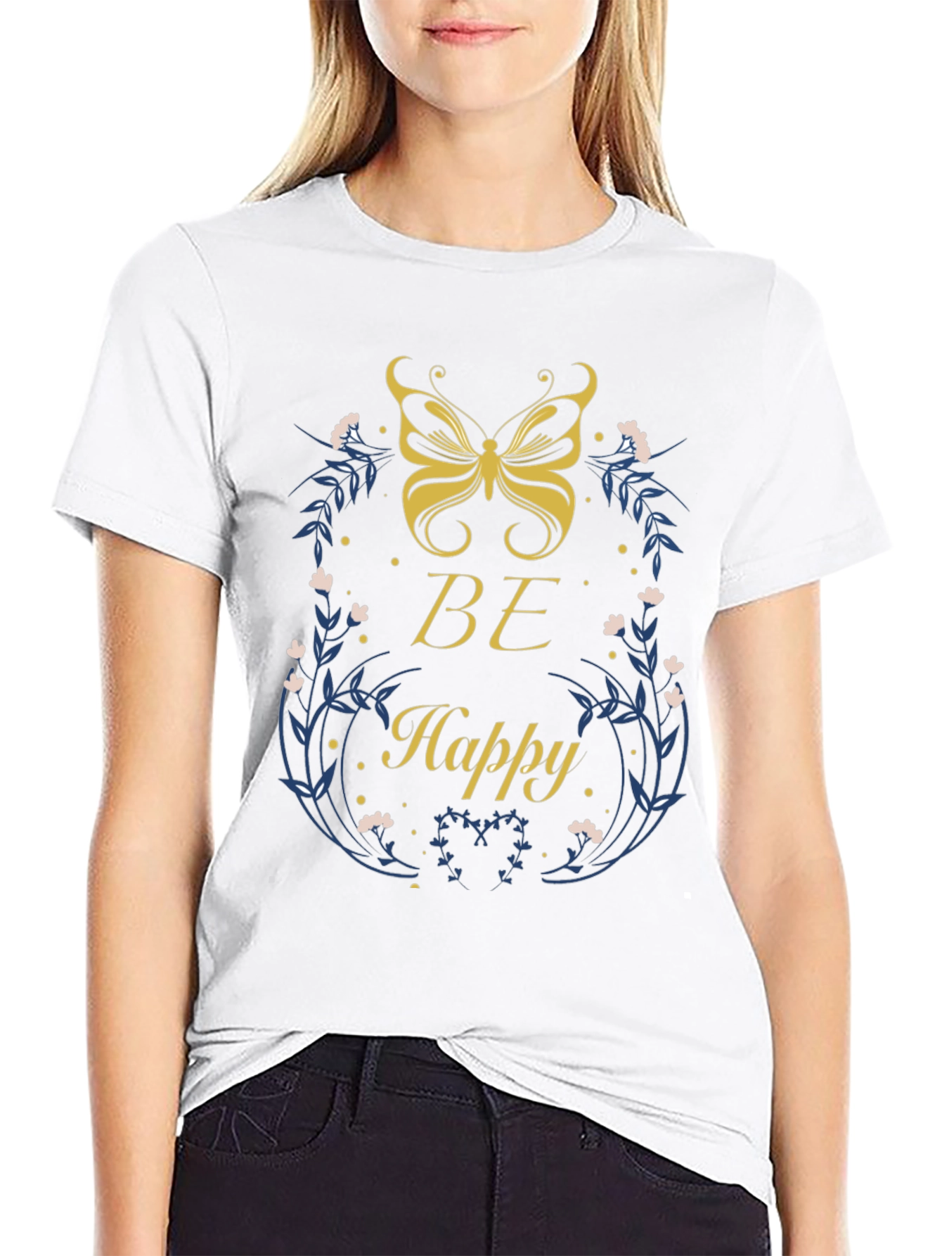 Be Happy Butterfly T-Shirt