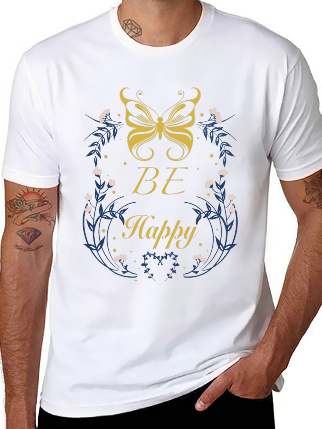 Be Happy Butterfly T-Shirt