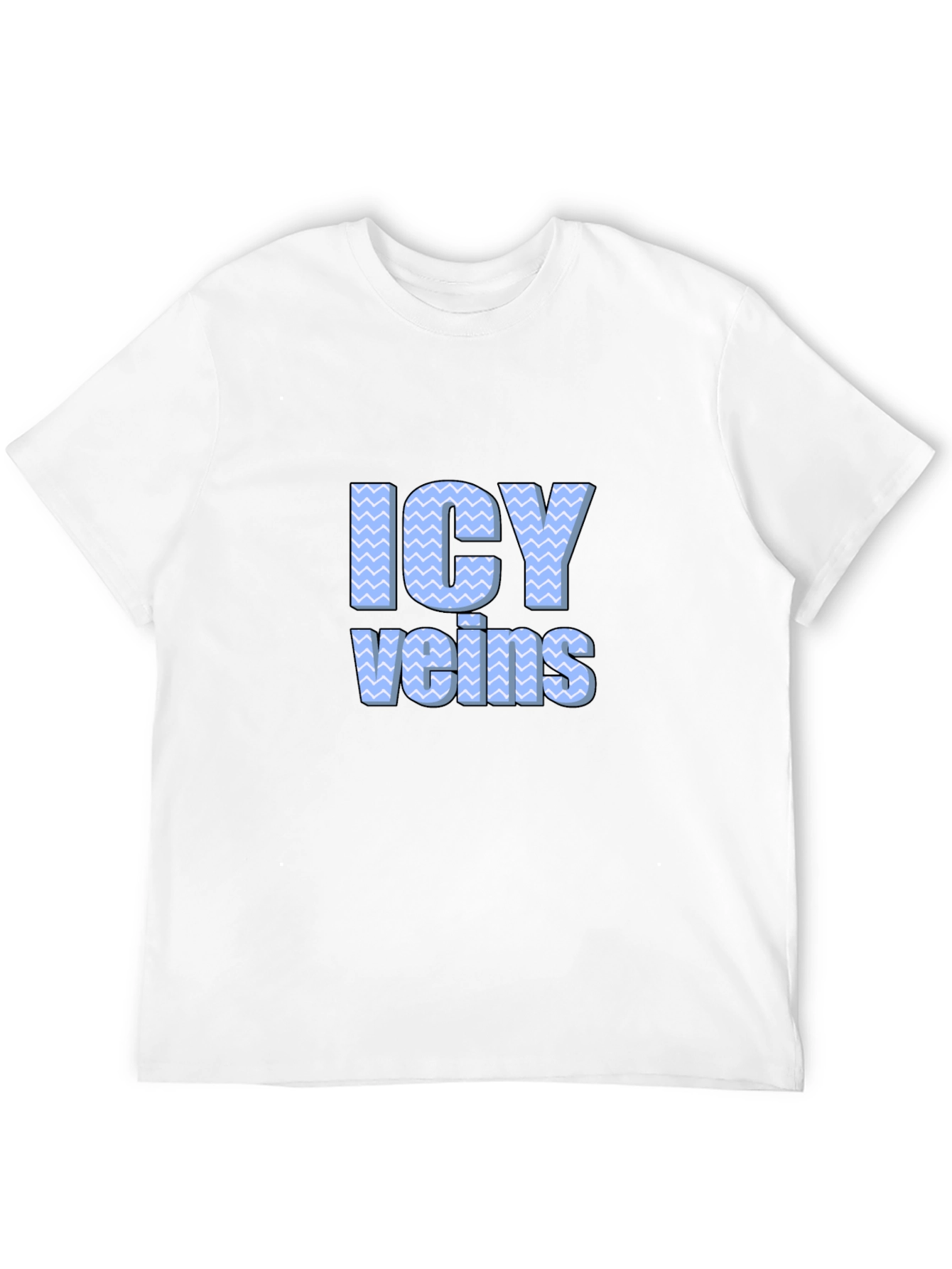 Icy Veins Graphic Print Black T-Shirt