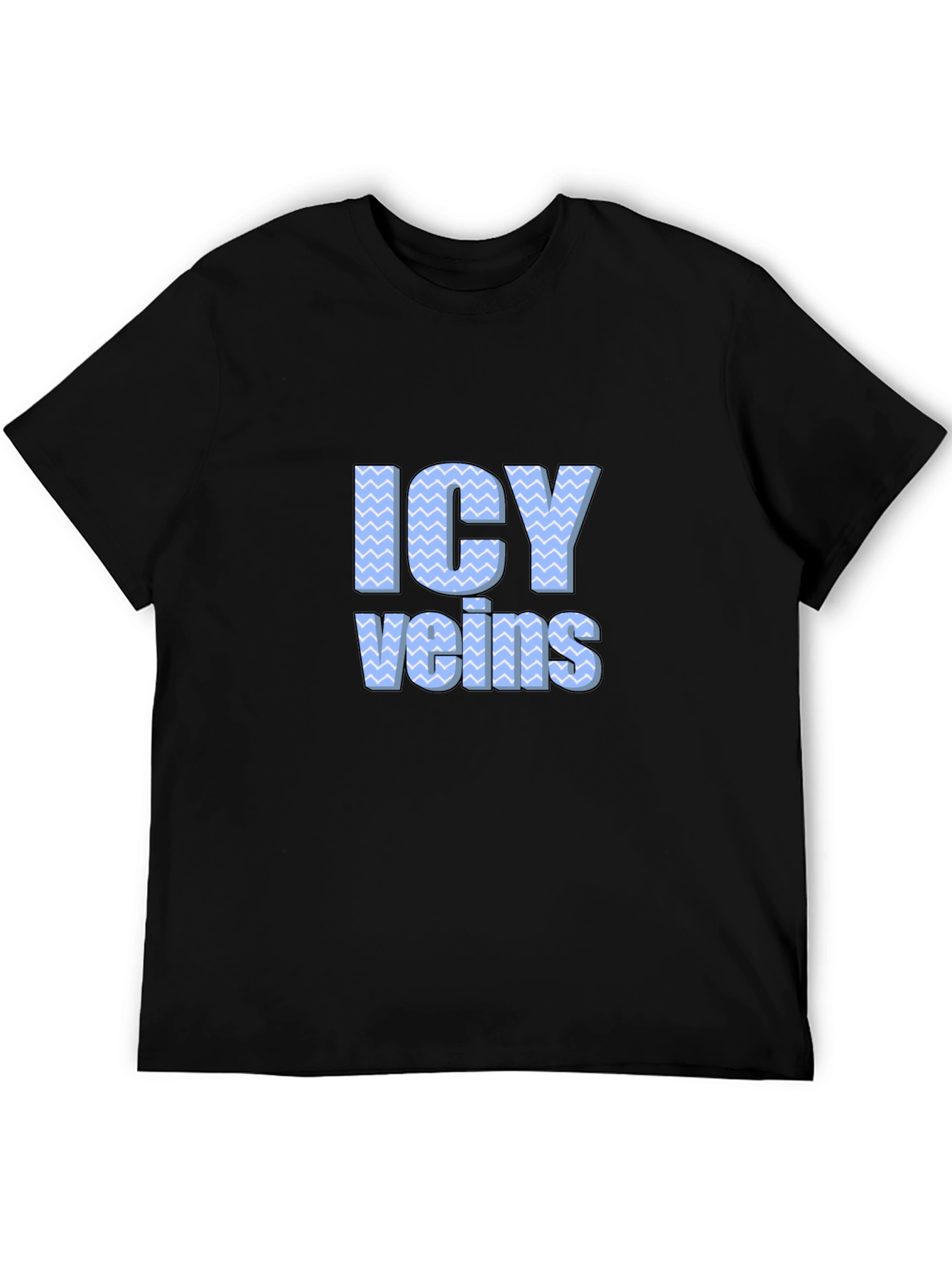 Icy Veins Graphic Print Black T-Shirt