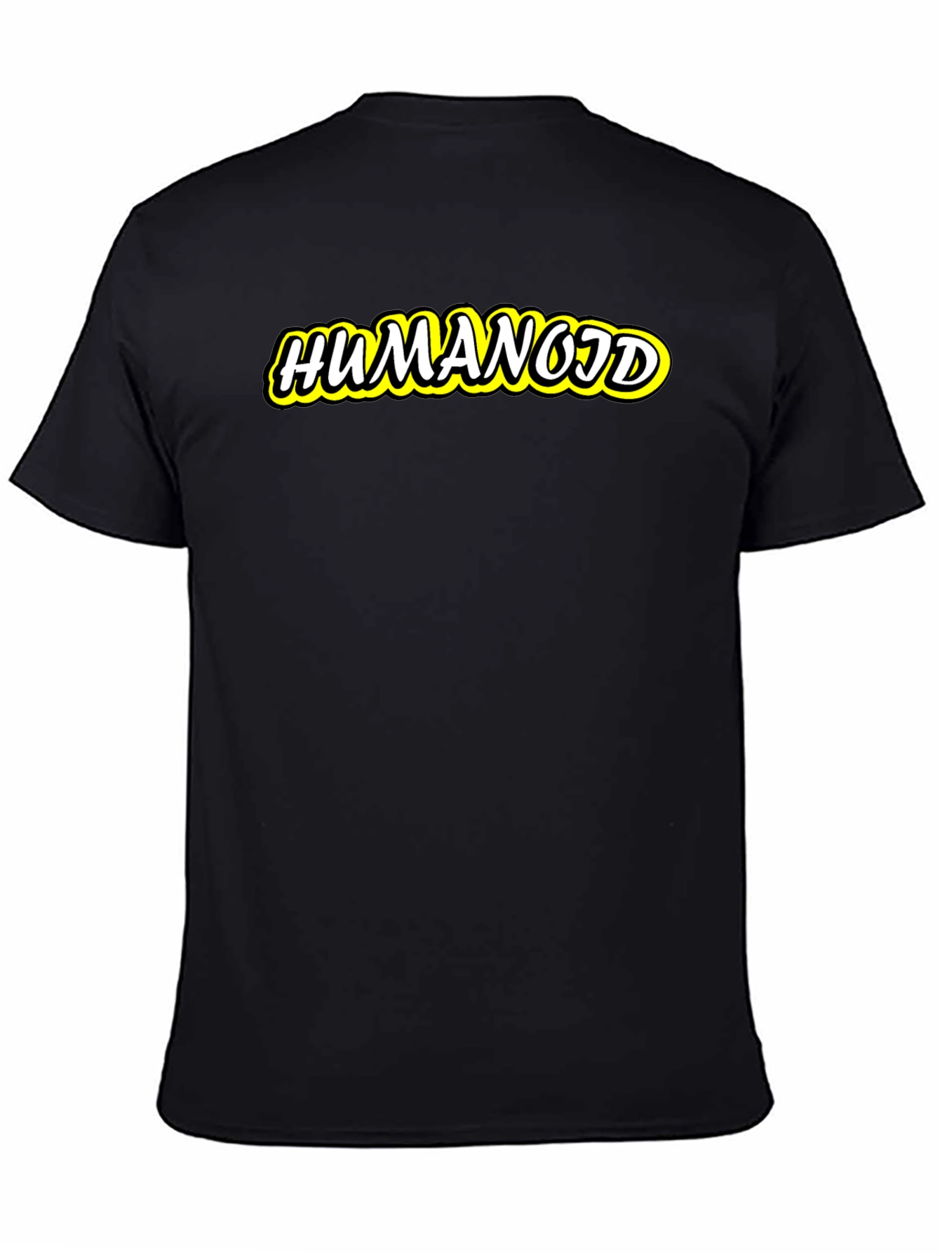 Humanoid Graphic Tee - Cool Black Cotton T-Shirt